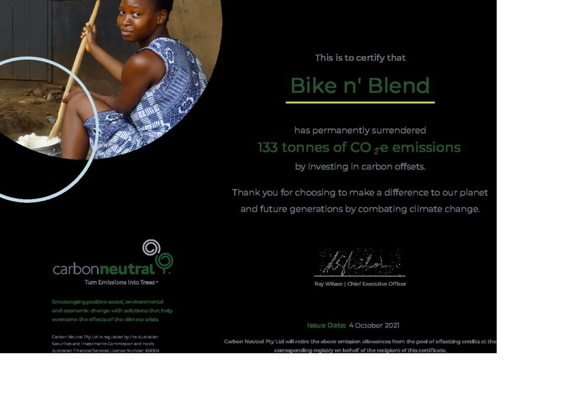 WE’VE GONE CARBON AND PLASTIC NEUTRAL (WELL POSITIVE ACTUALLY)!
