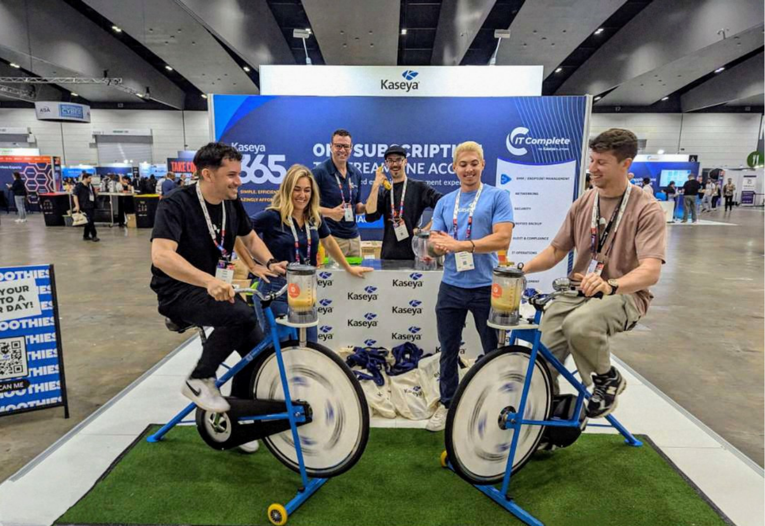 Bike n Blend unique expo stand activities, with full custom branding