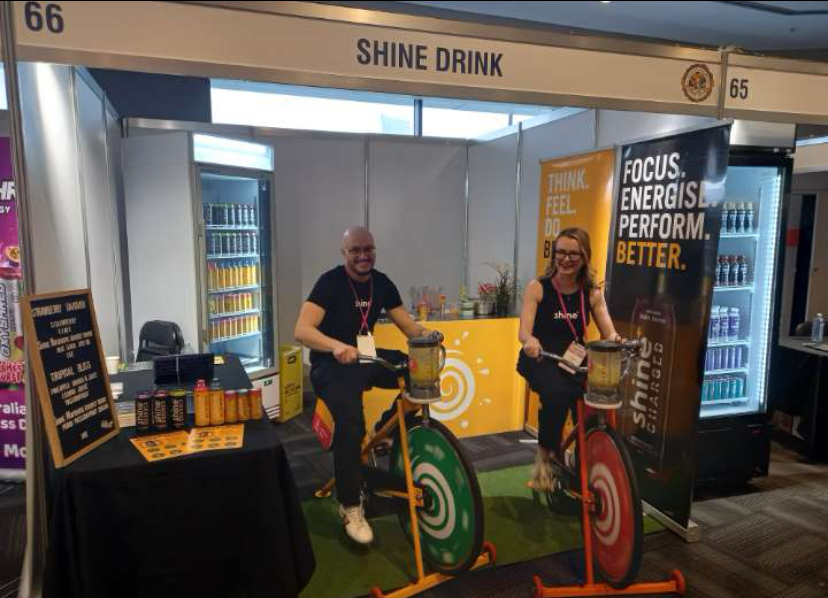 shine smoothie bike activation